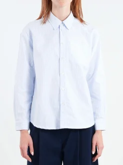 A.P.C. - Boyfriend Logo Shirt in Blue