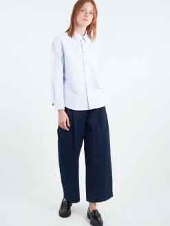 A.P.C. - Boyfriend Logo Shirt in Blue