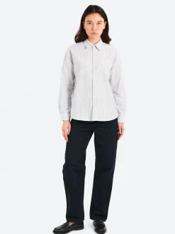 A.P.C. - Boyfriend Logo Shirt in Dark Navy