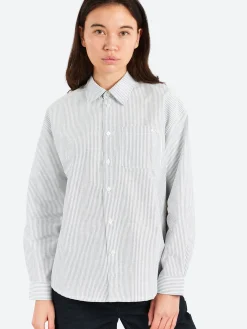 A.P.C. - Boyfriend Logo Shirt in Dark Navy
