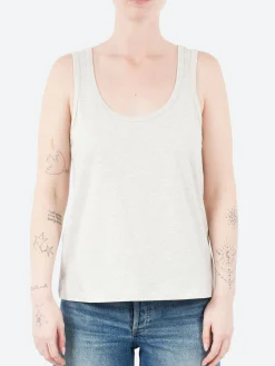 A.P.C. - Label Tank Top in Heathered Ecru