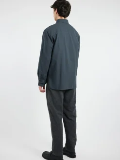 A.P.C. - Mateo Logo Shirt in Steel Blue