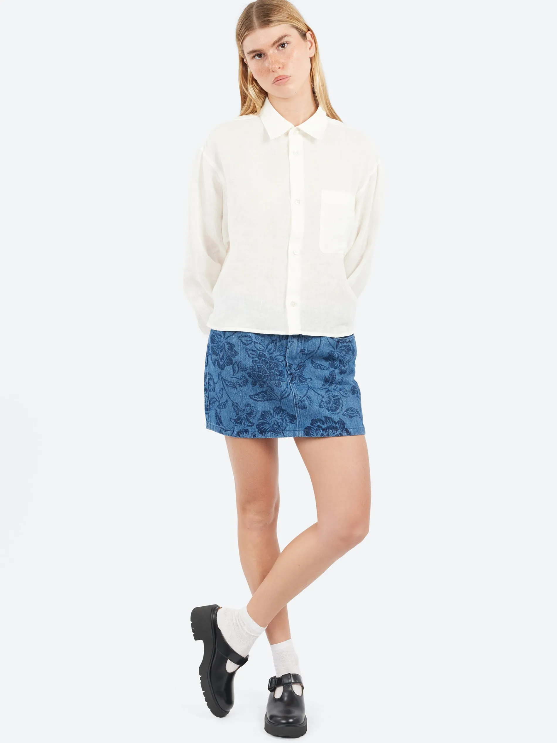 A.P.C. - Mini Skirt in Washed Indigo