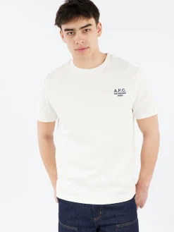 A.P.C. - Standard Rue Madame T-Shirt in White and Dark Navy
