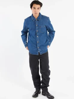 A.P.C. - Vittorio Overshirt in Washed Indigo