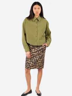 Aspesi - Cotton Poplin Shirt in Military
