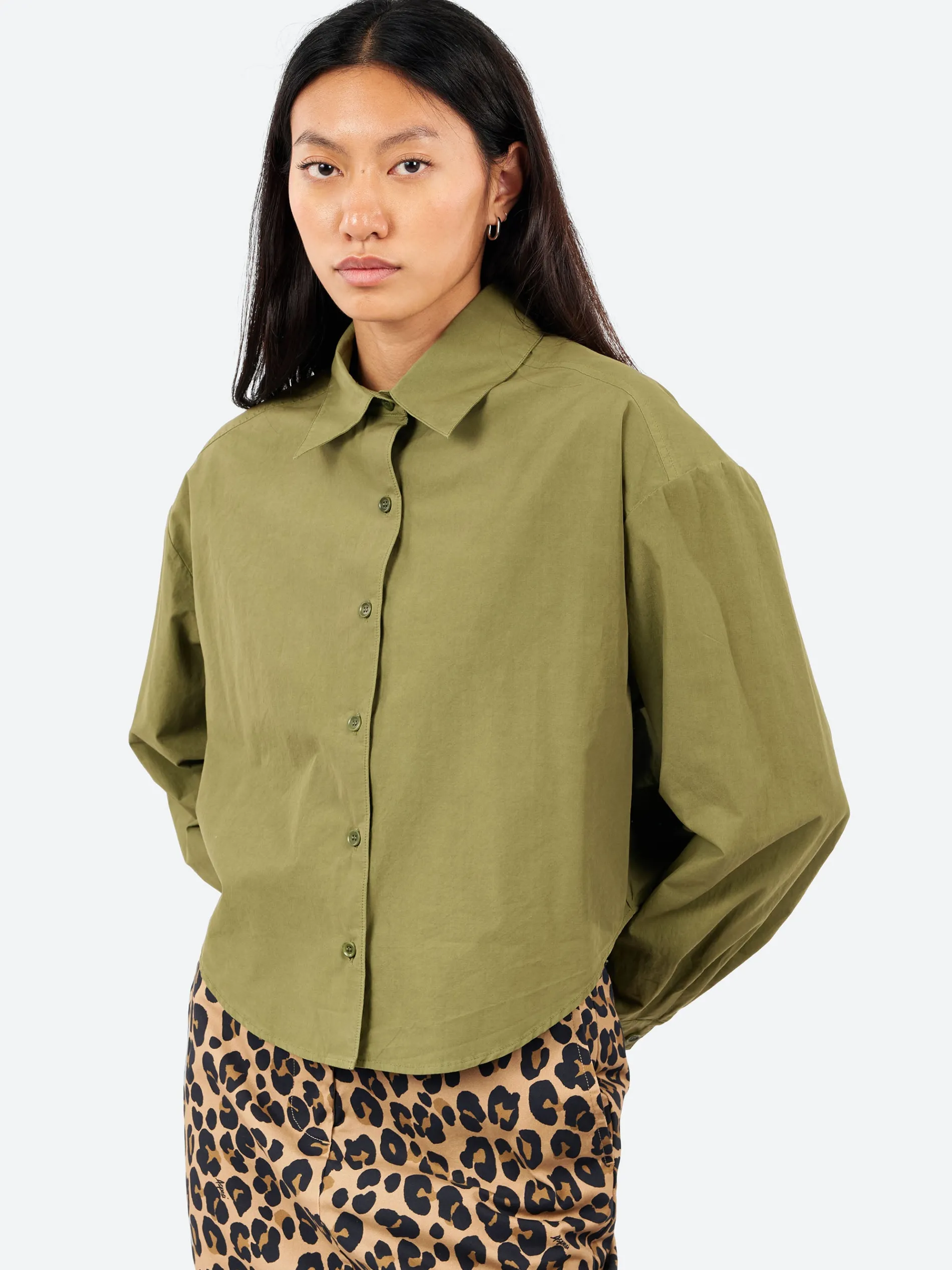 Aspesi - Cotton Poplin Shirt in Military
