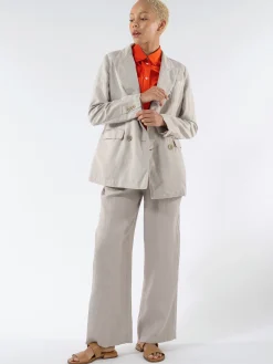 Aspesi - Double-Breasted Gabardine Blazer in Beige