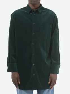 Aspesi - Garment-Dyed Corduroy Shirt in Verde