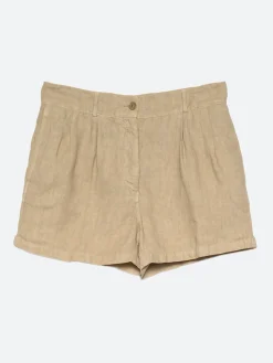 Aspesi - Garment-Dyed Linen Shorts in Beige