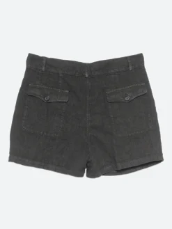 Aspesi - Garment-Dyed Linen Shorts in Nero