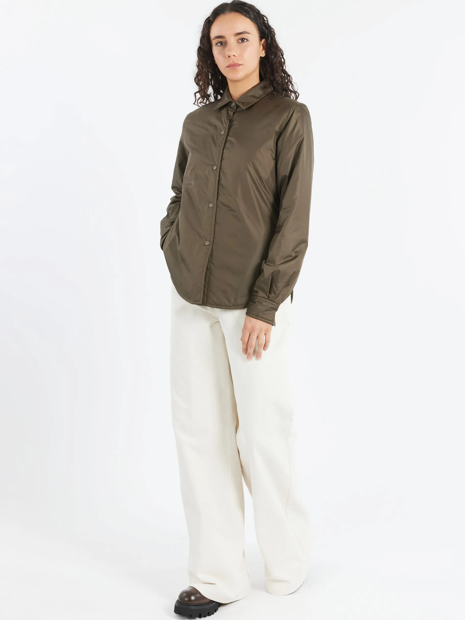 Aspesi - Glue Japanese Nylon Shirt-Jacket in Military