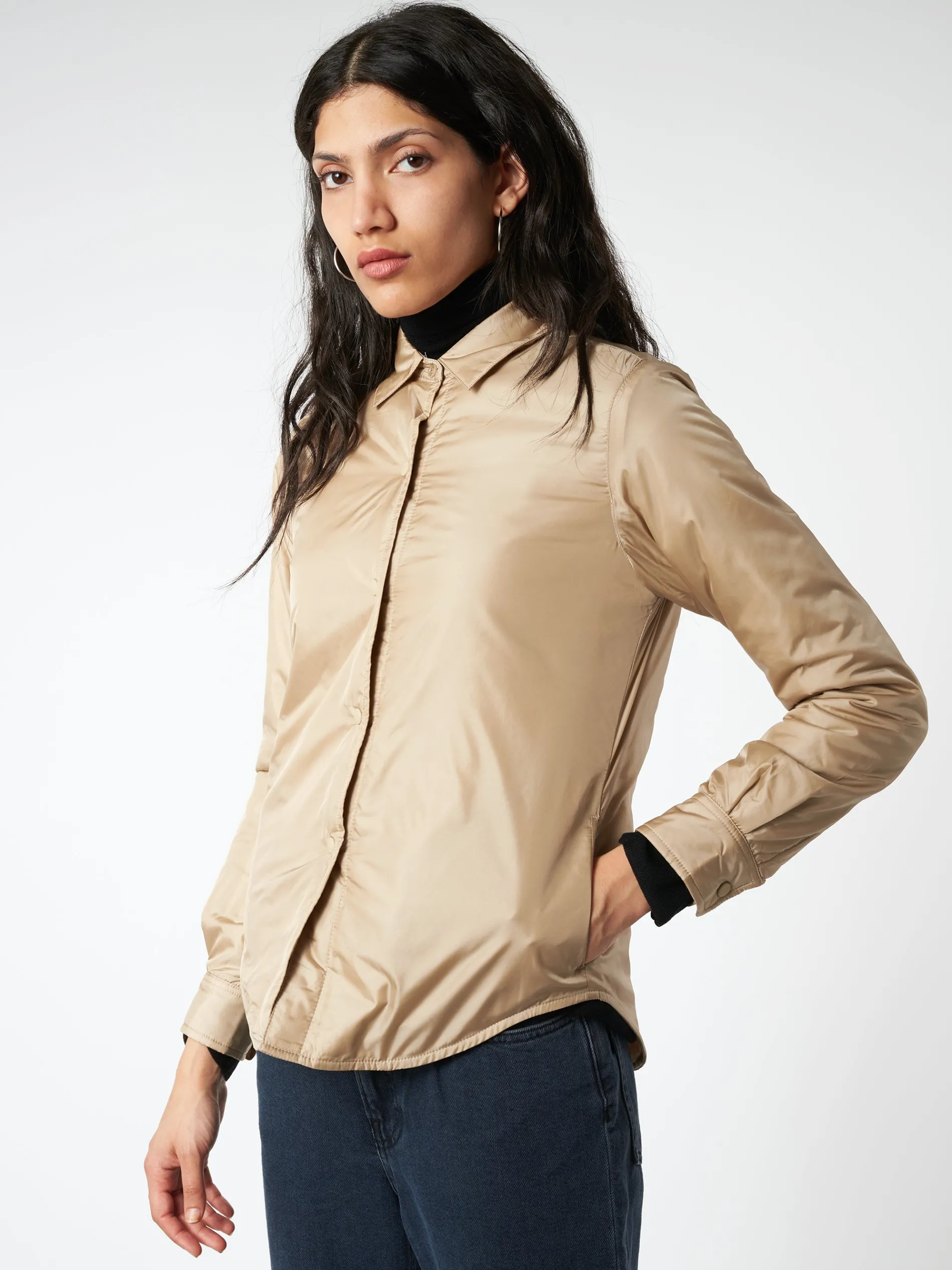 Aspesi - Glue Japanese Nylon Shirt-Jacket in Beige