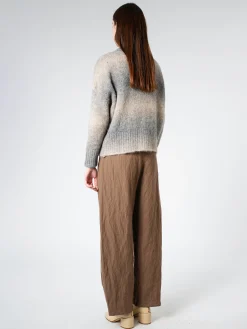 ASPESI - Gradient-Effect Alpaca Cardigan in Grey Melange