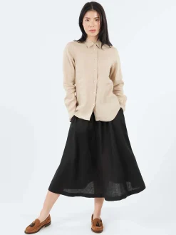 Aspesi - Linen Skirt in Black