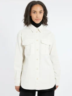 Aspesi - Stretch Cotton Gabardine Shirt in Ice
