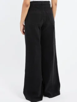 Aspesi - Stretch Fustian High-Waisted Trousers in Black