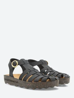 Asportuguesas - Calix Fisherman Sandal in Black