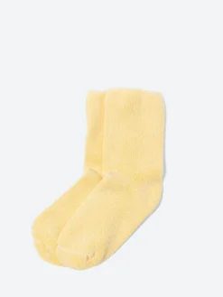 Baserange - Buckle Over Ankle Socks in Bog Yellow