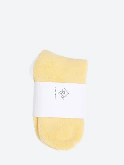 Baserange - Buckle Over Ankle Socks in Bog Yellow