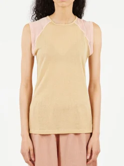 Baserange - Gene Tank in Hen Yellow and Buio Pink