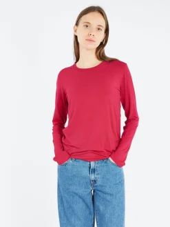 Baserange - Long Sleeve Tee in Fuchsia