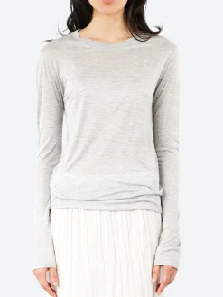 Baserange - Long Sleeve Tee in Grey Melange