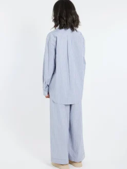 Baserange - Ole Shirt in Red Blue Stripe