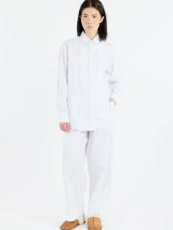 Baserange - Ole Shirt in White Blue Stripe
