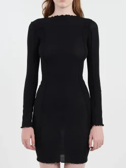 Baserange - Omato Long Sleeve Dress in Black