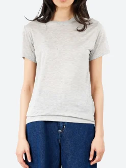 Baserange - Tee Shirt in Grey Melange