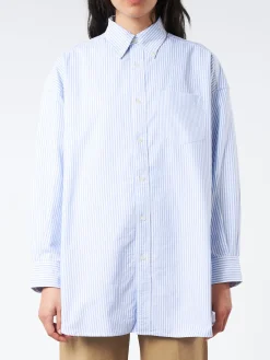 BEAMS BOY - Big Button Down Shirt in Blue