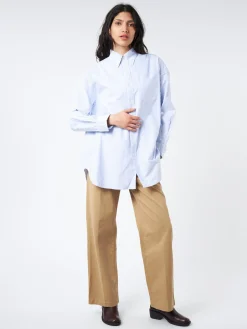 BEAMS BOY - Big Button Down Shirt in Blue