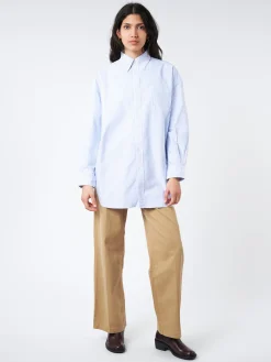 BEAMS BOY - Big Button Down Shirt in Blue