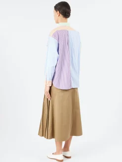 BEAMS BOY - Crazy Stripe Long Sleeve Button Down Shirt in Multi