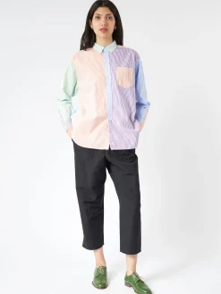 BEAMS BOY - Crazy Stripe Long Sleeve Button Down in Multi