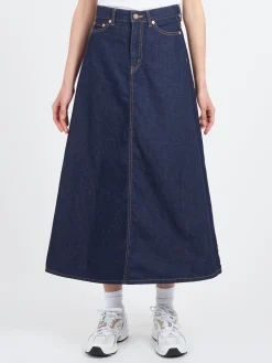 BEAMS BOY - Denim Maxi Skirt in Indigo