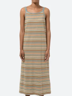 BEAMS Boy - Multi-Border Camisole Dress in Orange