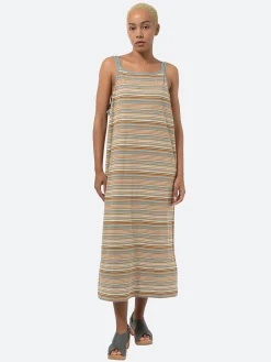 BEAMS Boy - Multi-Border Camisole Dress in Orange