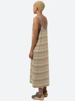 BEAMS Boy - Multi-Border Camisole Dress in Orange