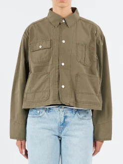 BEAMS BOY - Short Coverall Jacket in Olive