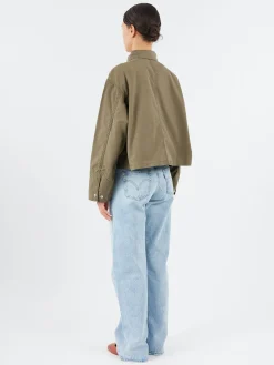 BEAMS BOY - Short Coverall Jacket in Olive