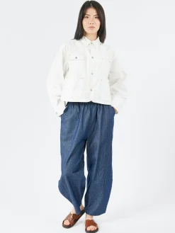 BEAMS BOY - Short Coverall Jacket in Off White
