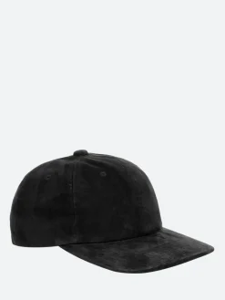 BEAMS PLUS - 6 Panel Suede Cap in Black