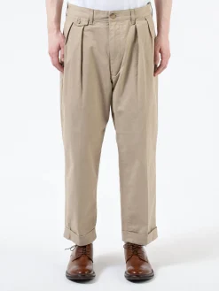 BEAMS PLUS - 2 Pleat Chino in Khaki