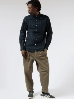 BEAMS PLUS - 2 Pleat Chino in Olive