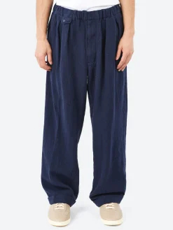 BEAMS PLUS - 2 Pleat Relax Trousers in Navy