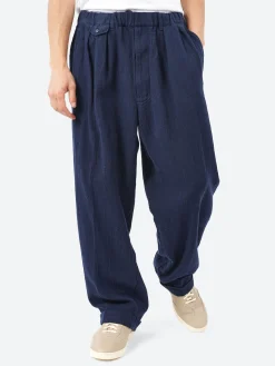 BEAMS PLUS - 2 Pleat Relax Trousers in Navy