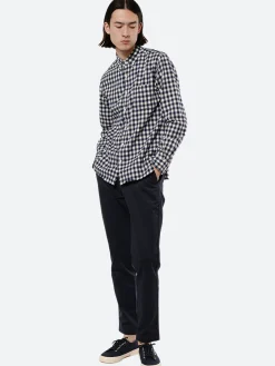 BEAMS PLUS - BD Shaggy Gingham Shirt in Navy