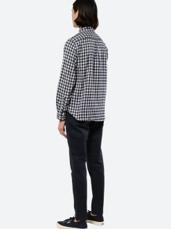BEAMS PLUS - BD Shaggy Gingham Shirt in Navy